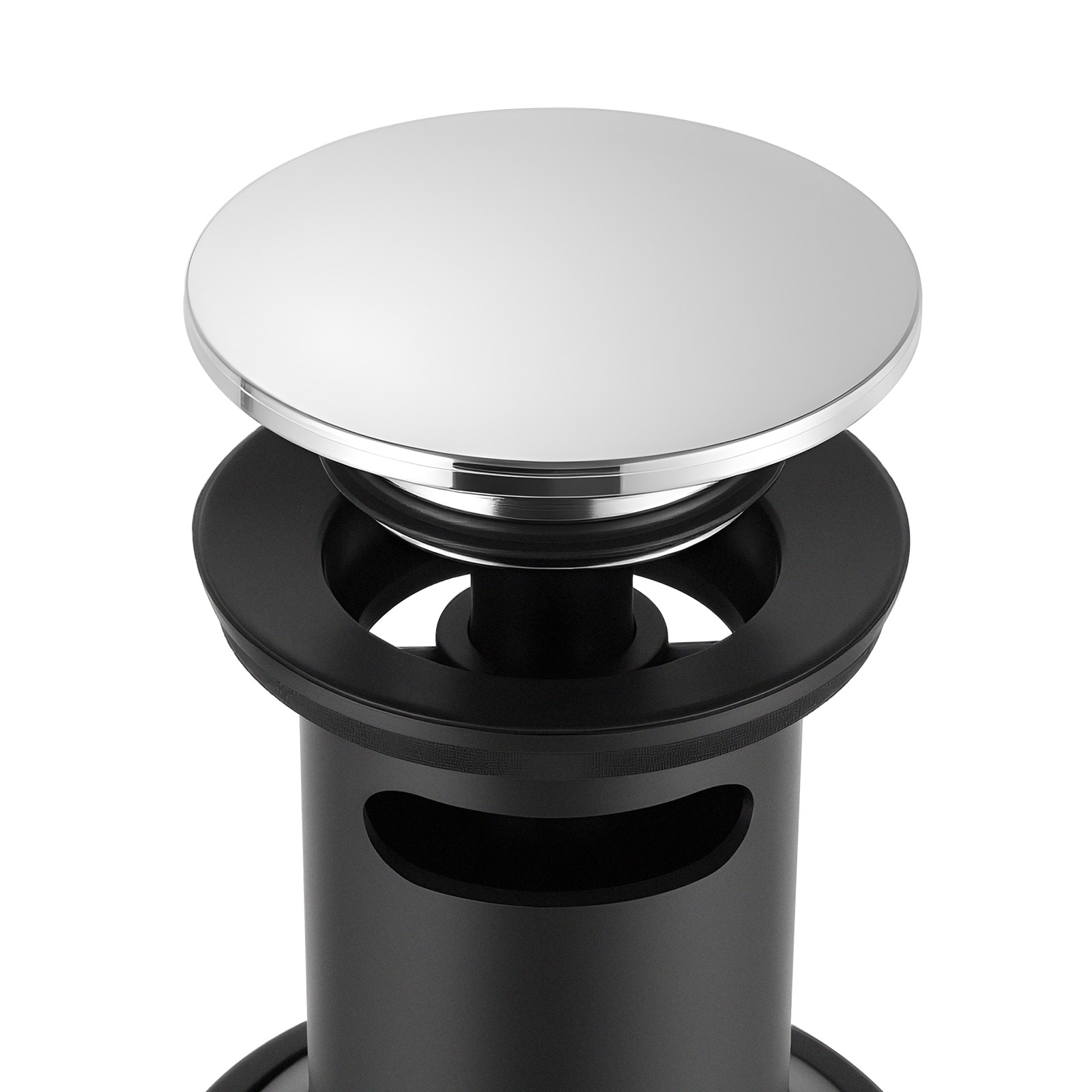Matte Black Basin Faucet With Waterfall Spout And Sink Drain_voghion.com
